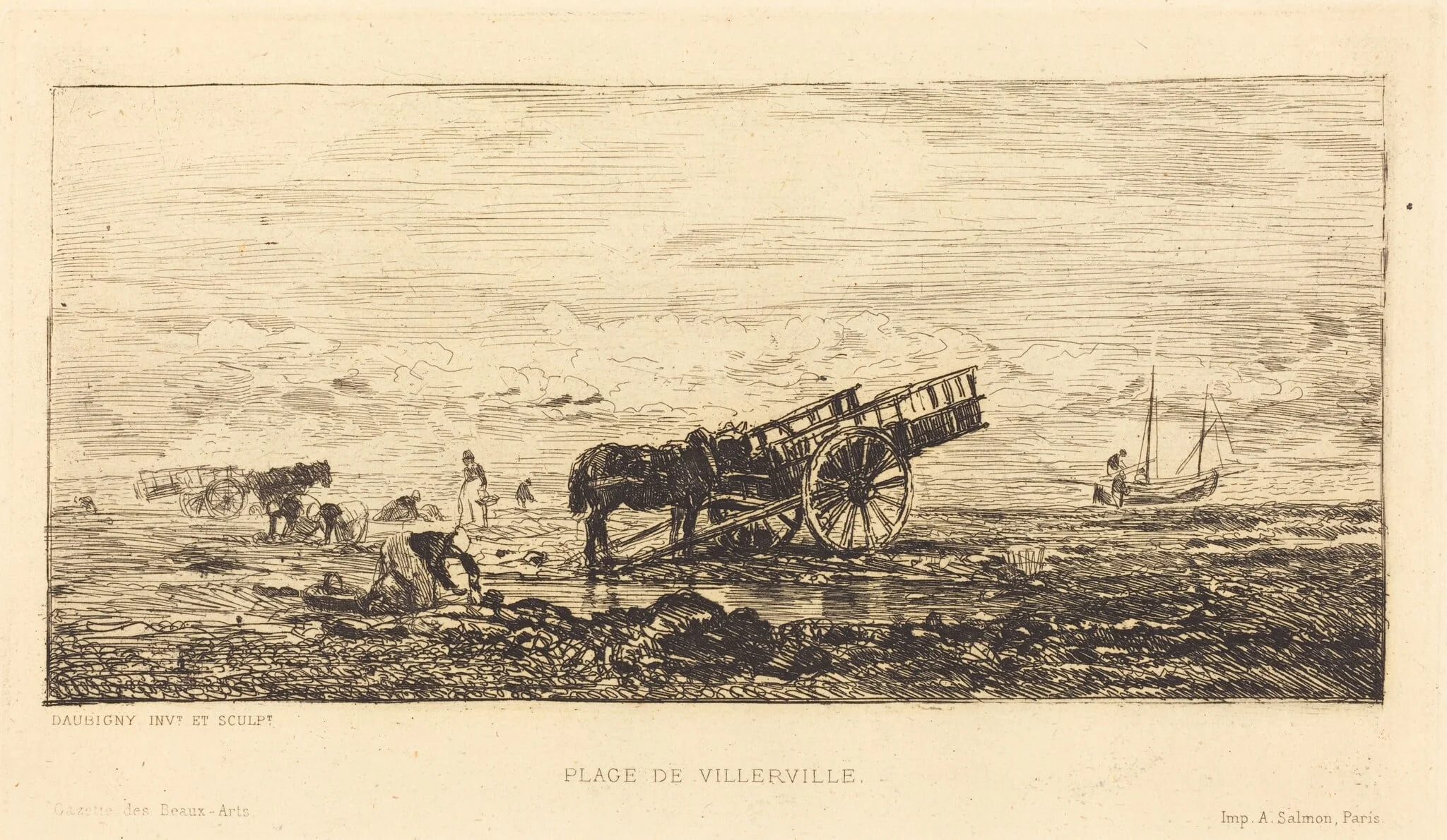Beach at Villerville (Plage de Villerville), detail