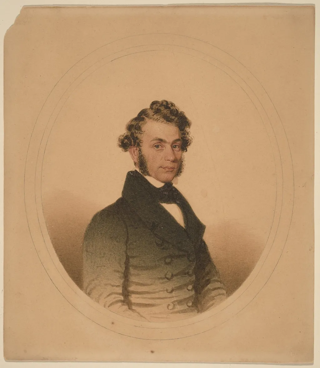 Unknown Yale Student, by Charles Wesley Jarvis, graphite, 1840