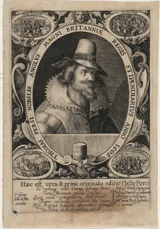 Thomas Percy, by Crispijn van de Passe I, ink
