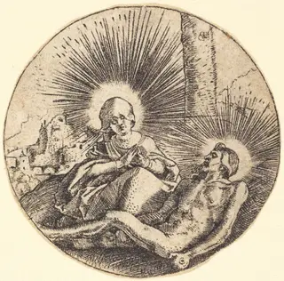 Lamentation for Christ, by Hans Baldung Grien, ink, 1512