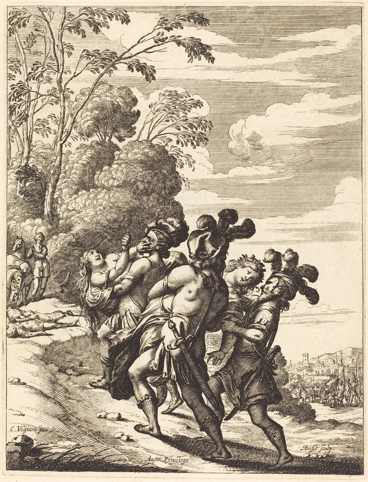 Illustration to Jean Desmarets' "L'Ariane", detail