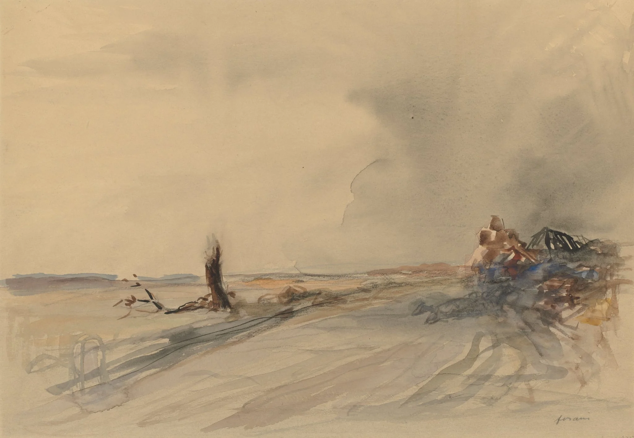 Devastated Land (recto), detail
