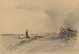 Devastated Land (recto), by Jean-Louis Forain, 1919