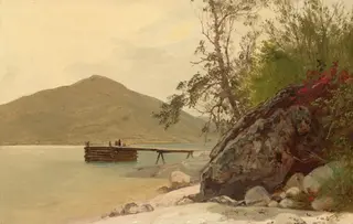 Landing at Sabbath Day Point, by John Frederick Kensett, oil, 1853