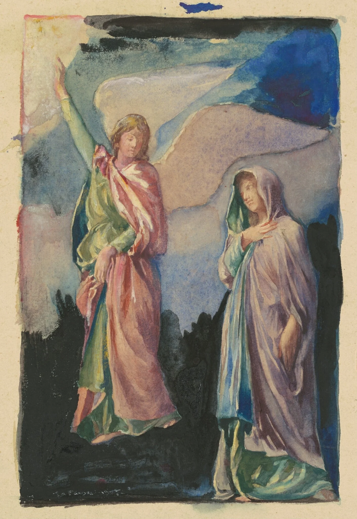 Study for "Faith" and "Hope", detail
