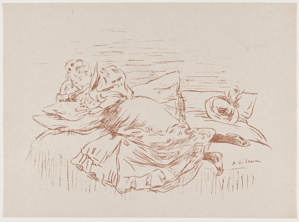 Croquis (Sketch), by Paul Edouard Crébassa, ink, 1895