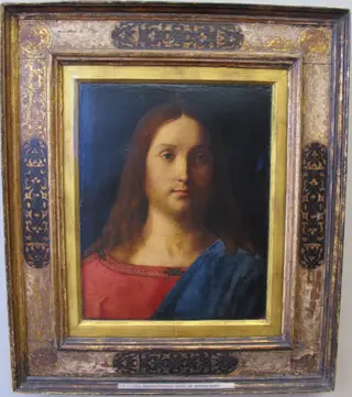 Salvator mundi, by Francesco Bissolo, unspecified, 1550
