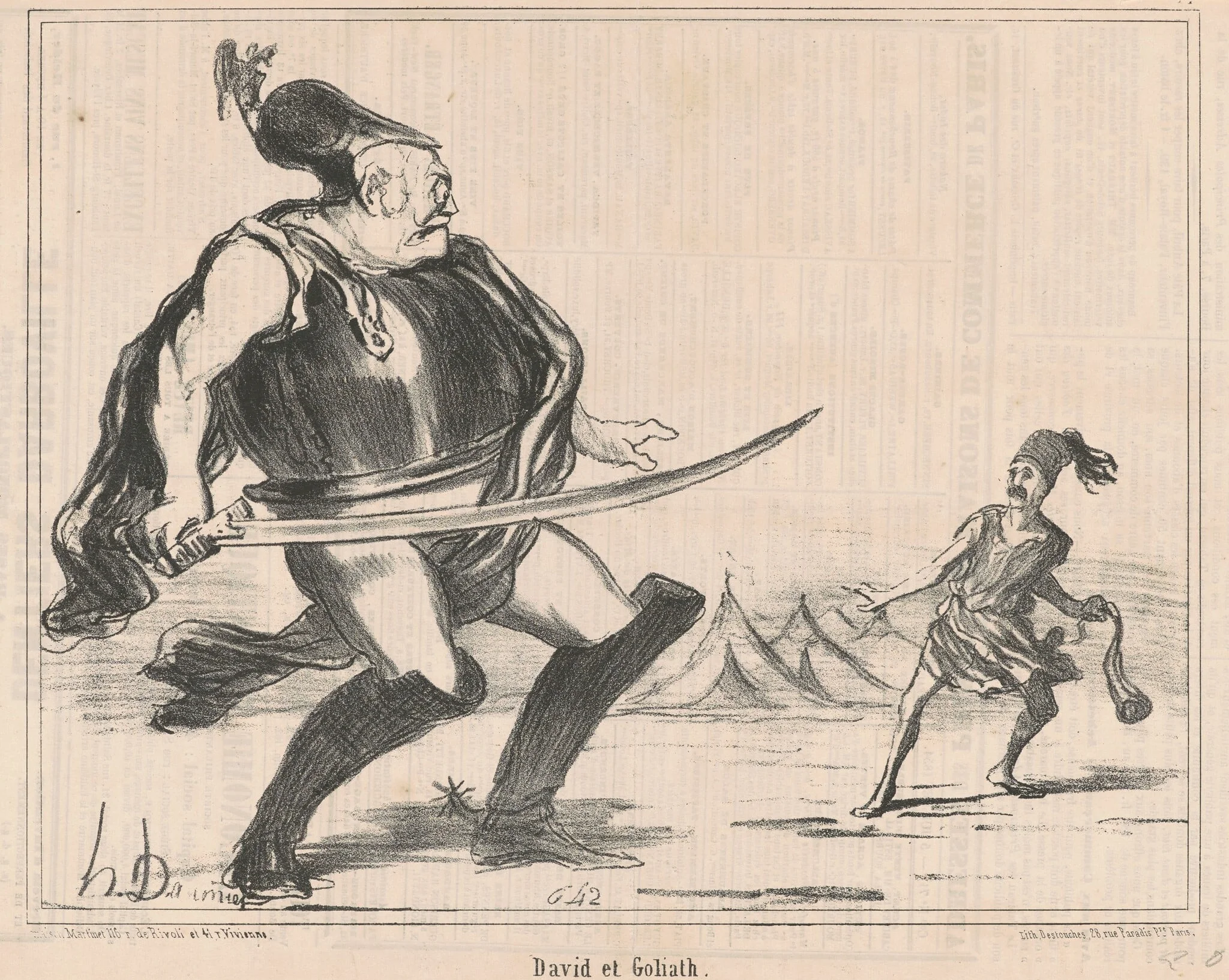 David et Goliath, detail