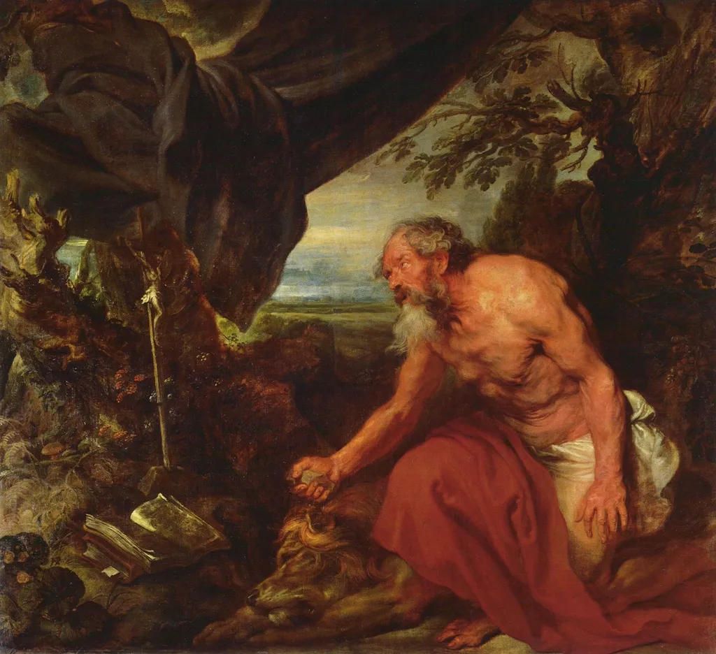 Saint Jerome, by Anthony van Dyck, oil, 1620