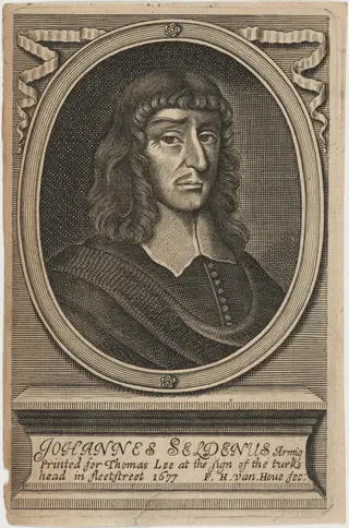 John Selden, by Frederik Hendrik van den Hove, ink, 1677