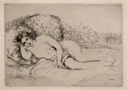 Nude Woman Reclining, by Auguste Renoir, 1906