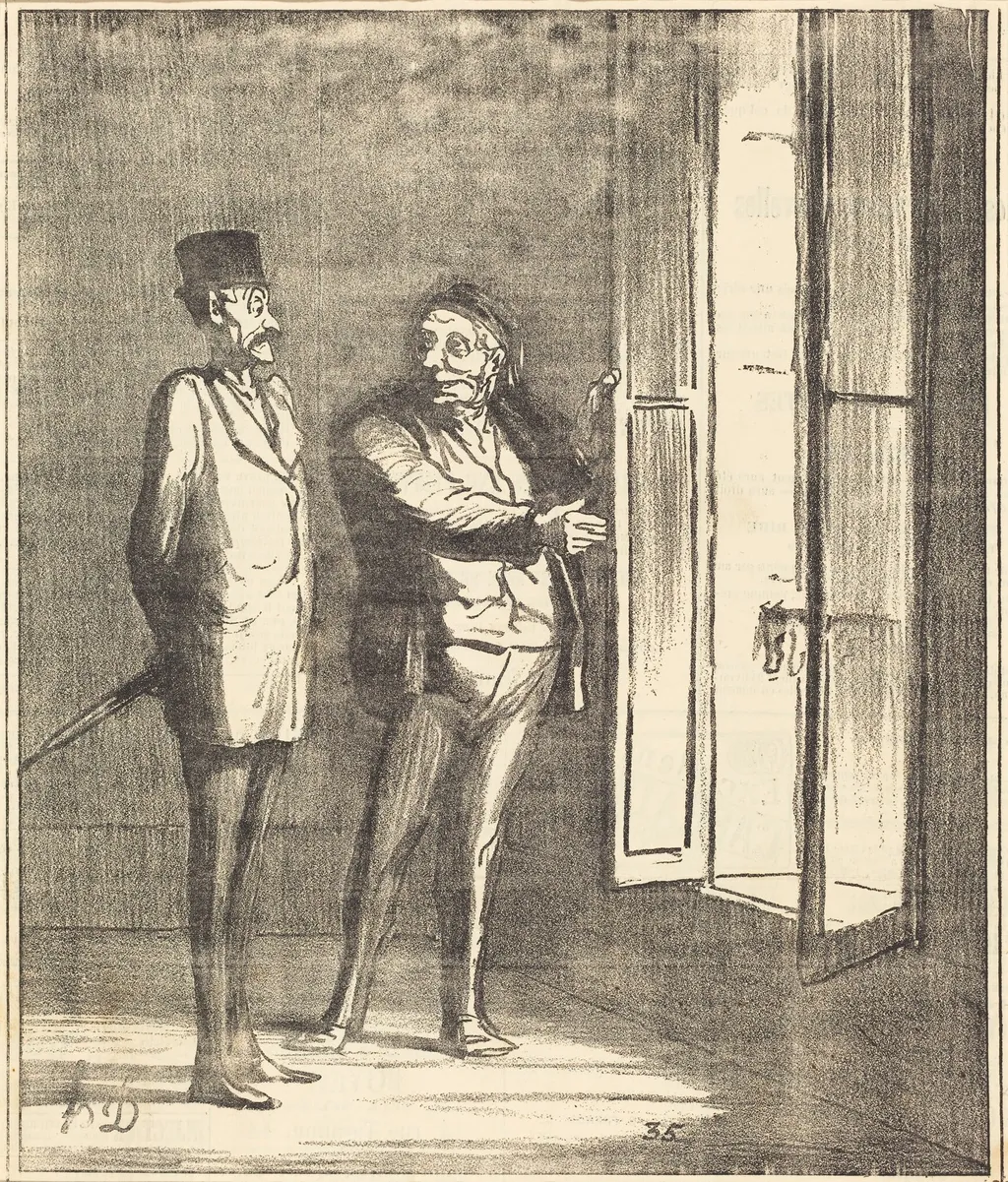 Monsieur sera très bien ici..., by Honoré Daumier, 1870
