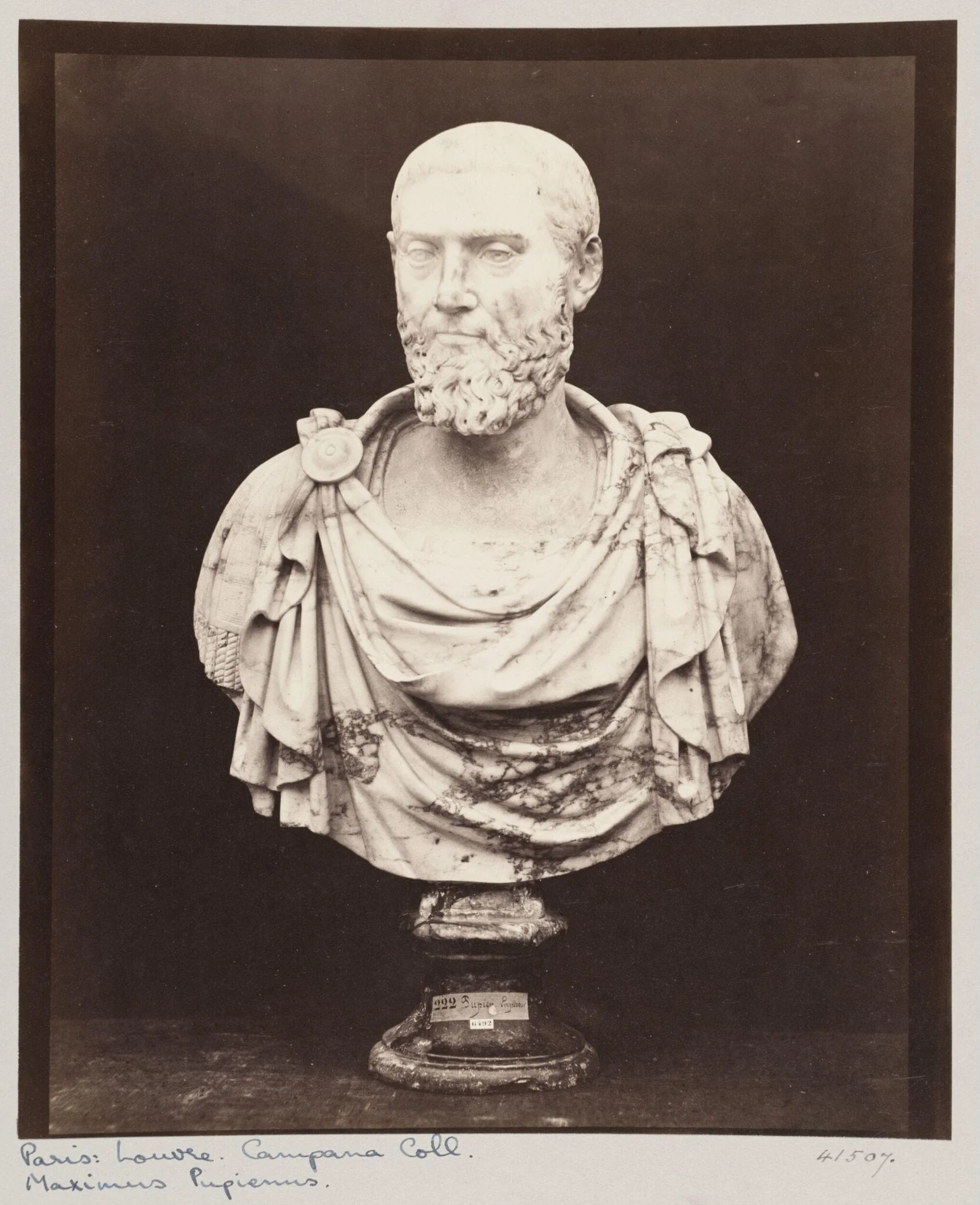 Marble Bust of the Emperor Pupienus, detail