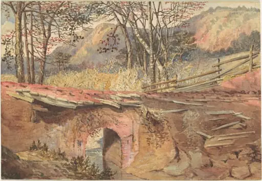 In the Red Clay Region, by British 19th Century, graphite, 1801