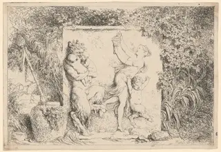 Dance of the Satyrs, by Jean Honoré Fragonard, ink, 1763