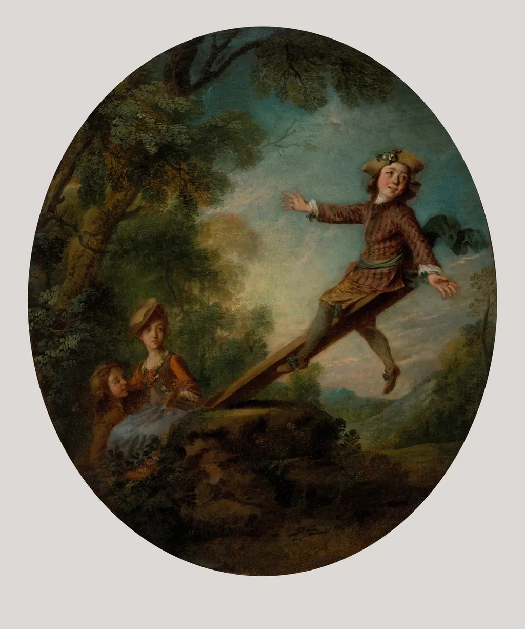 The Seesaw, by Nicolas Lancret, oil, 1726