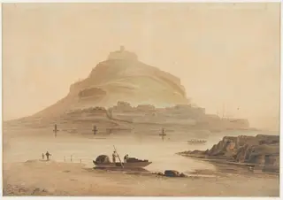 St. Michael's Mount in Cornwall, by William Fleetwood Varley, watercolor, 1805