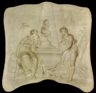 Peace and Patriotism Mourning on the Tomb of Joan-Derk, Baron van der Capellen tot den Pol, by Hendrik Willem Schweickhardt, oil, 1794