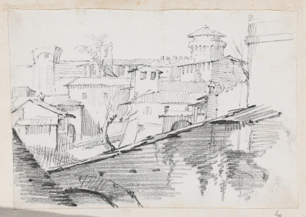 The Forno inside the Walls of the Vatican, by Joseph-Marie Vien, graphite, 1747