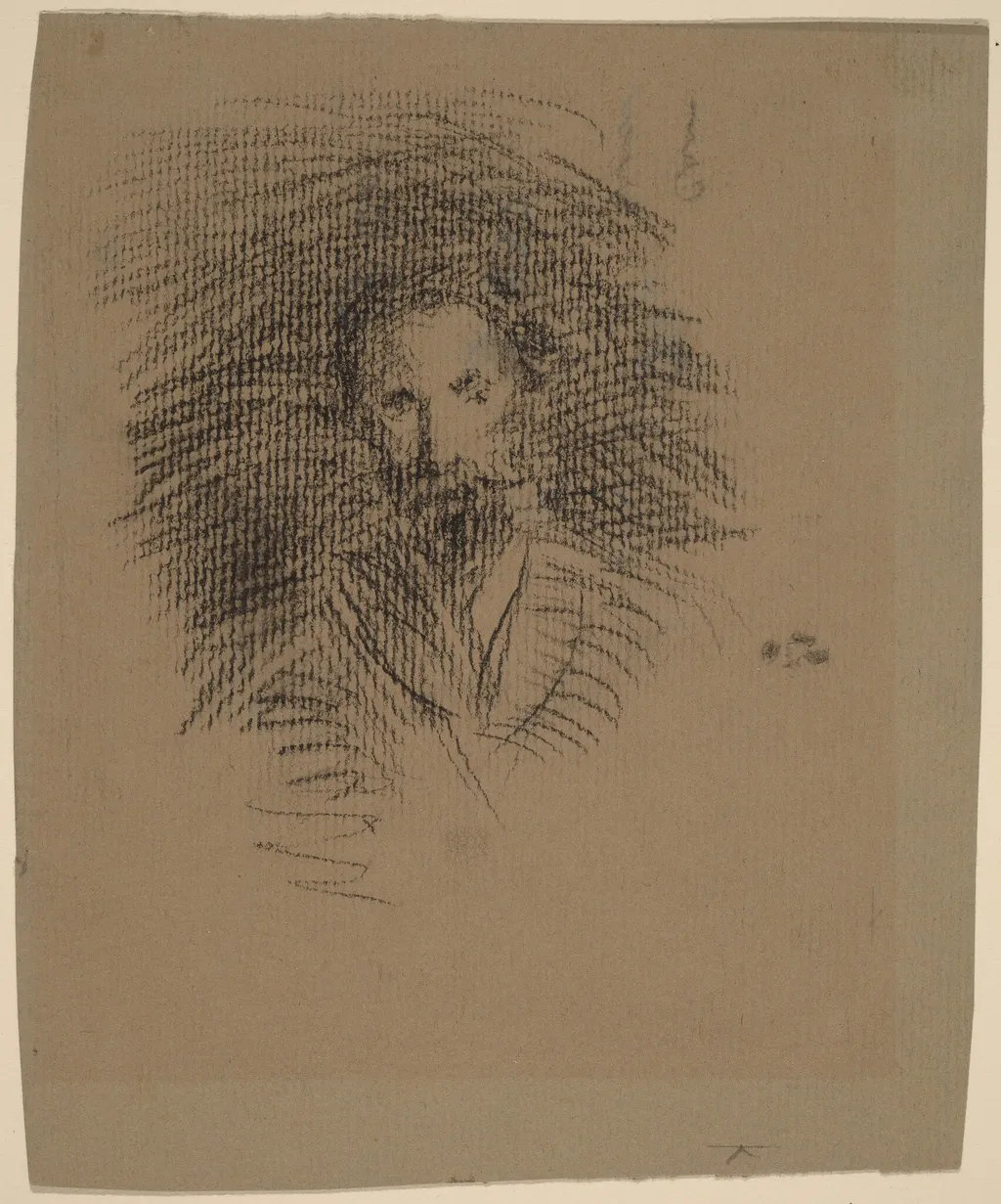 Charles L. Freer (?), by James McNeill Whistler, charcoal, 1801
