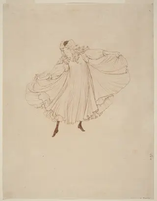 Loïe Fuller, by Théo van Rysselberghe, ink, 1893