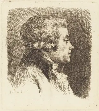 Citizen Aubour, Print Publisher, by Vivant Denon, ink, 1786