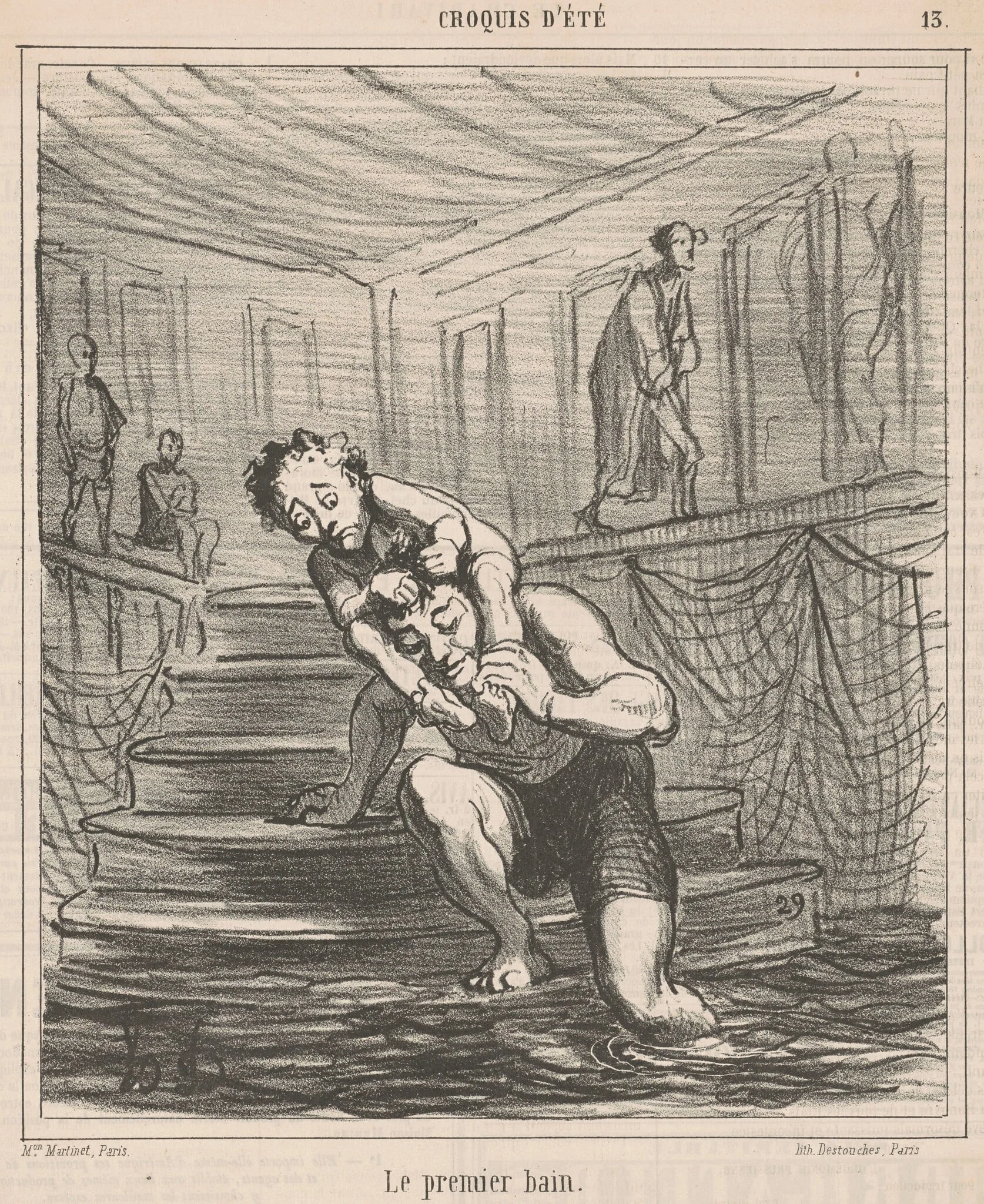Le premier bain, detail