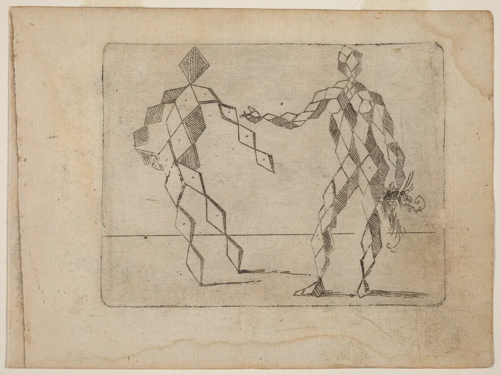 From "Bizzarie di varie Figure", by Giovanni Battista Bracelli, ink, 1624