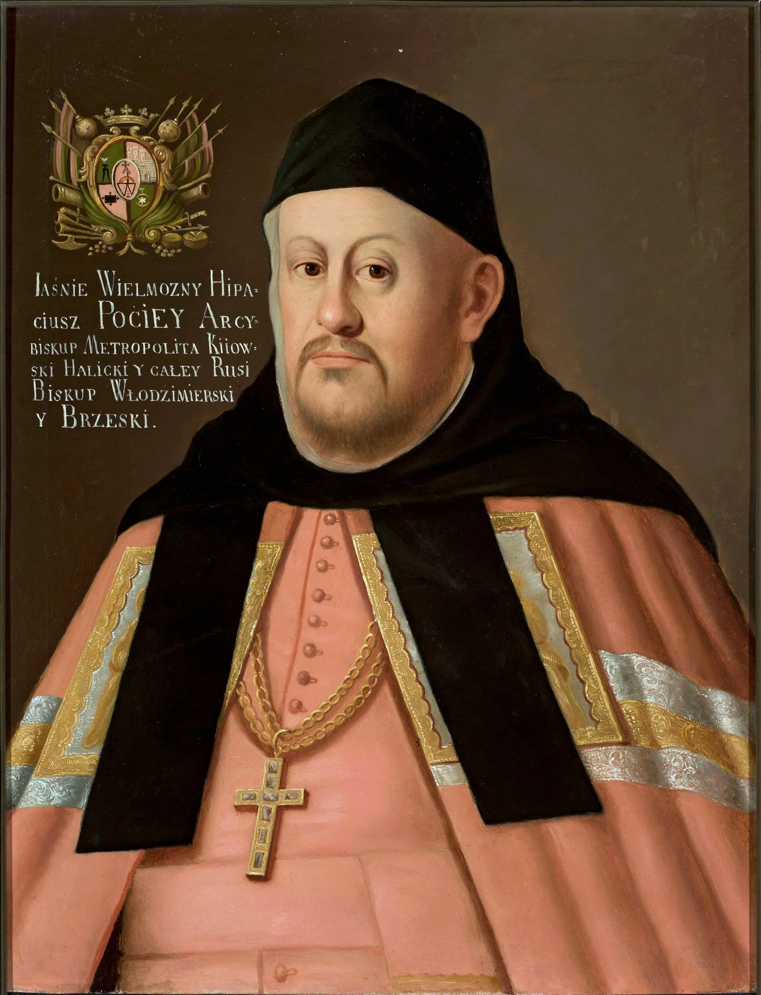 Portrait of Adam Hypatius Pociej (d. 1613), Metropolitan of Kiev, detail