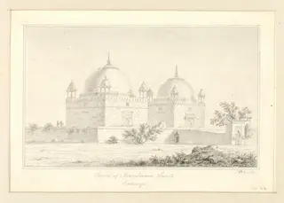 Tombs of Moosulman Saints, Kanouge, by Robert Captain Smith, 1830