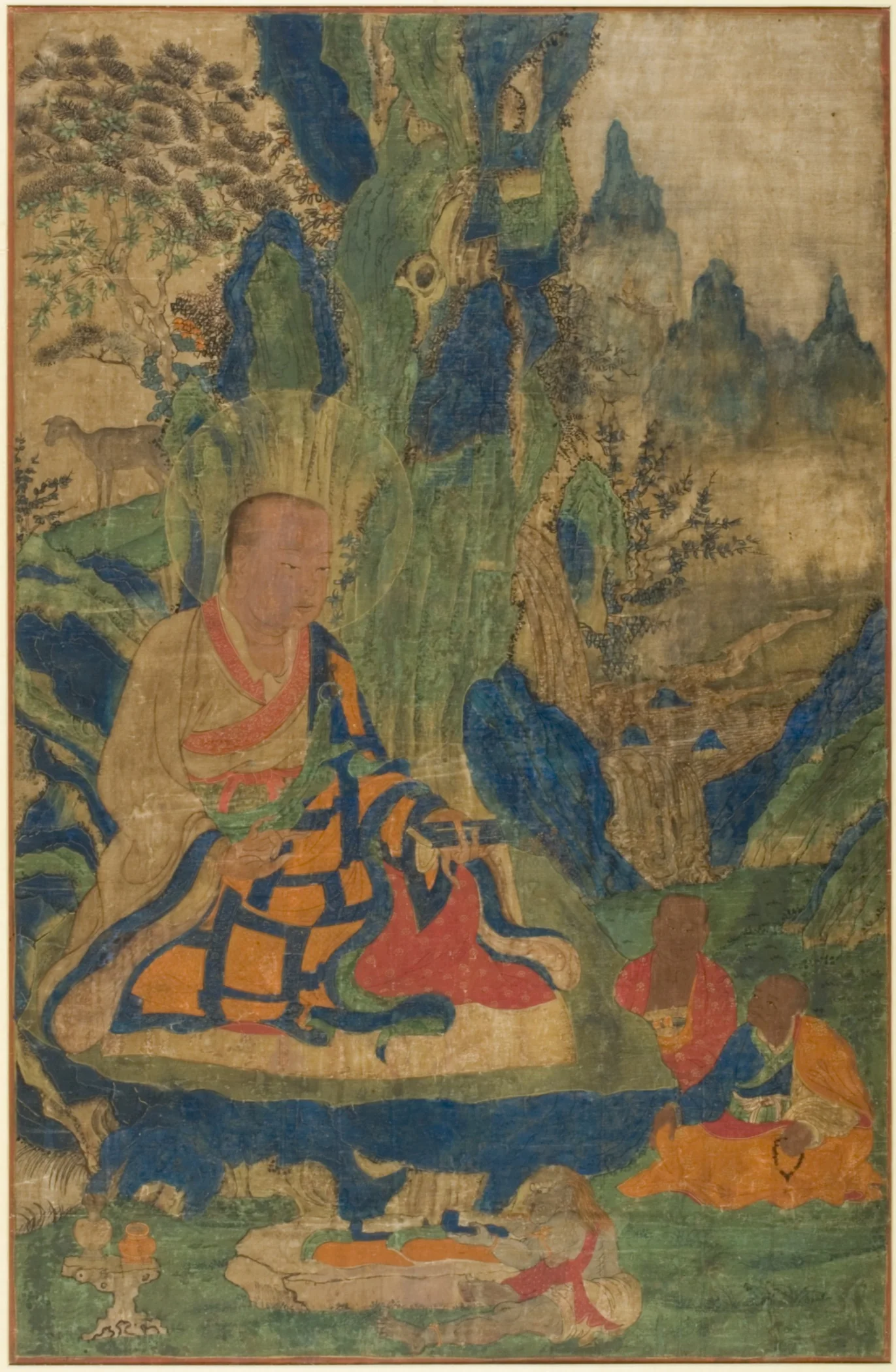 The Arhat Abheda, detail