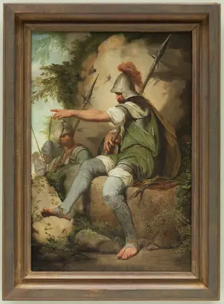 Bandit Taking up His Post, by John Hamilton Mortimer, unspecified, 1773