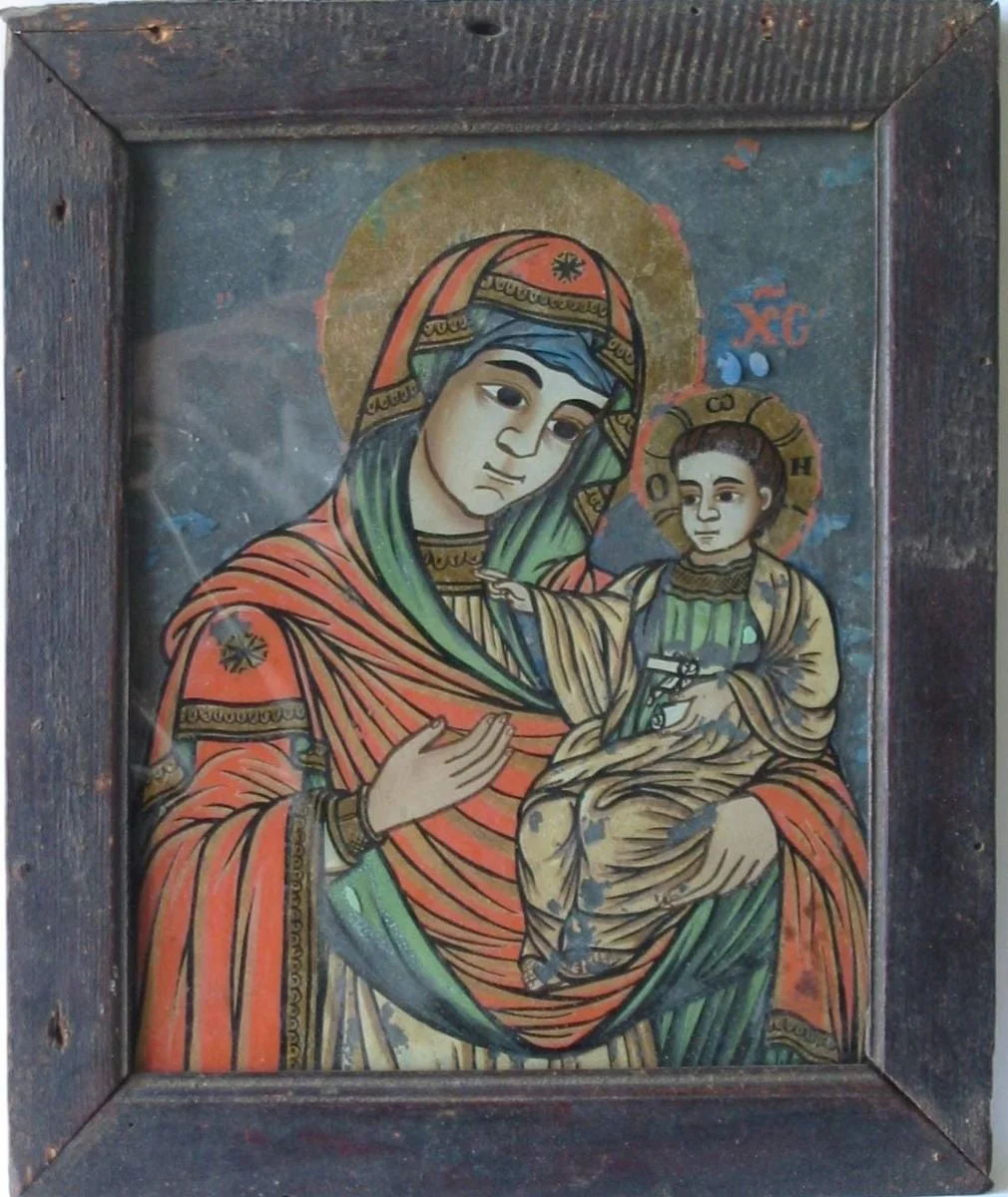 Maica Domnului cu Pruncul Iisus în brațe, detail