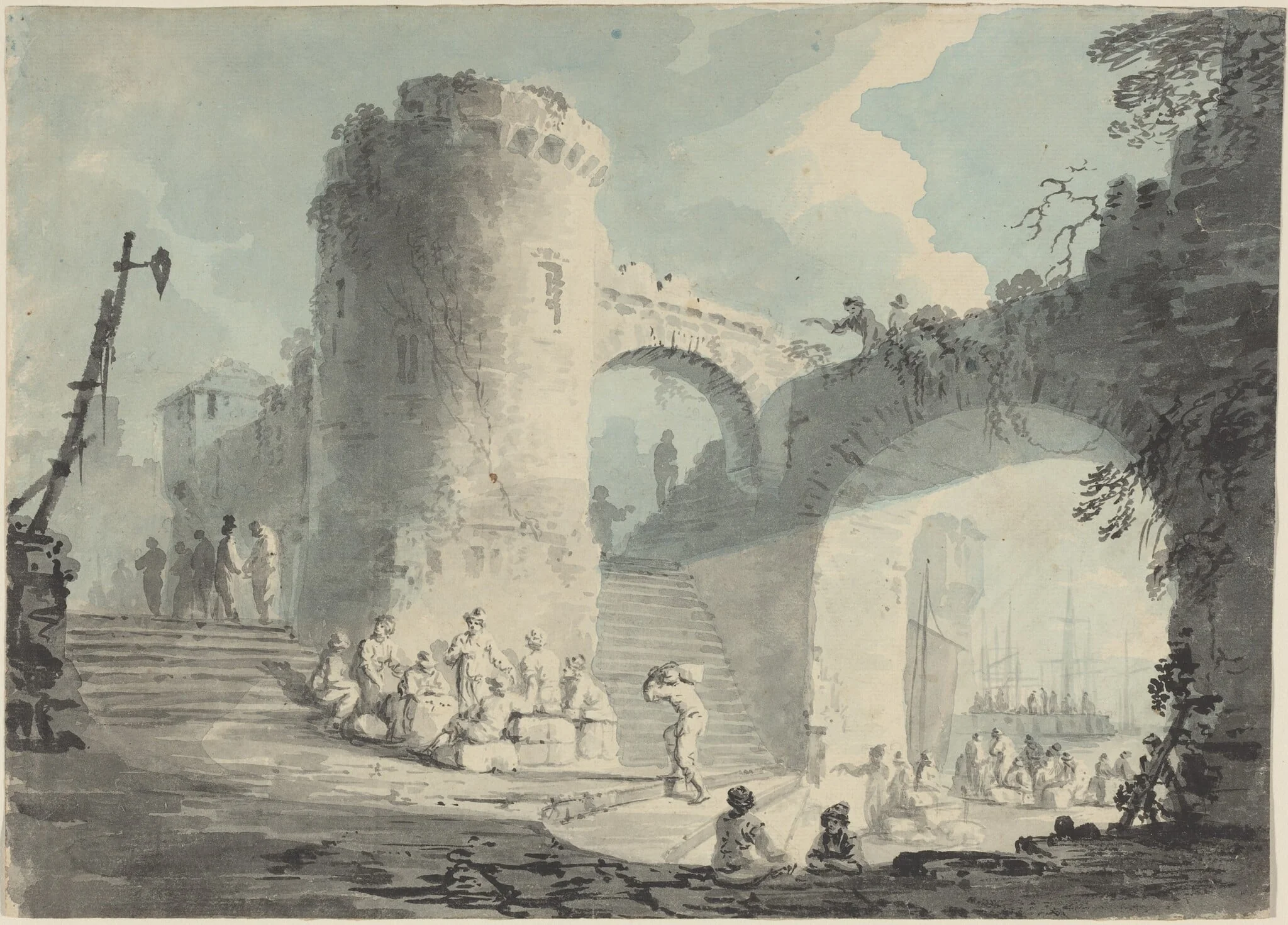Port Scene, detail