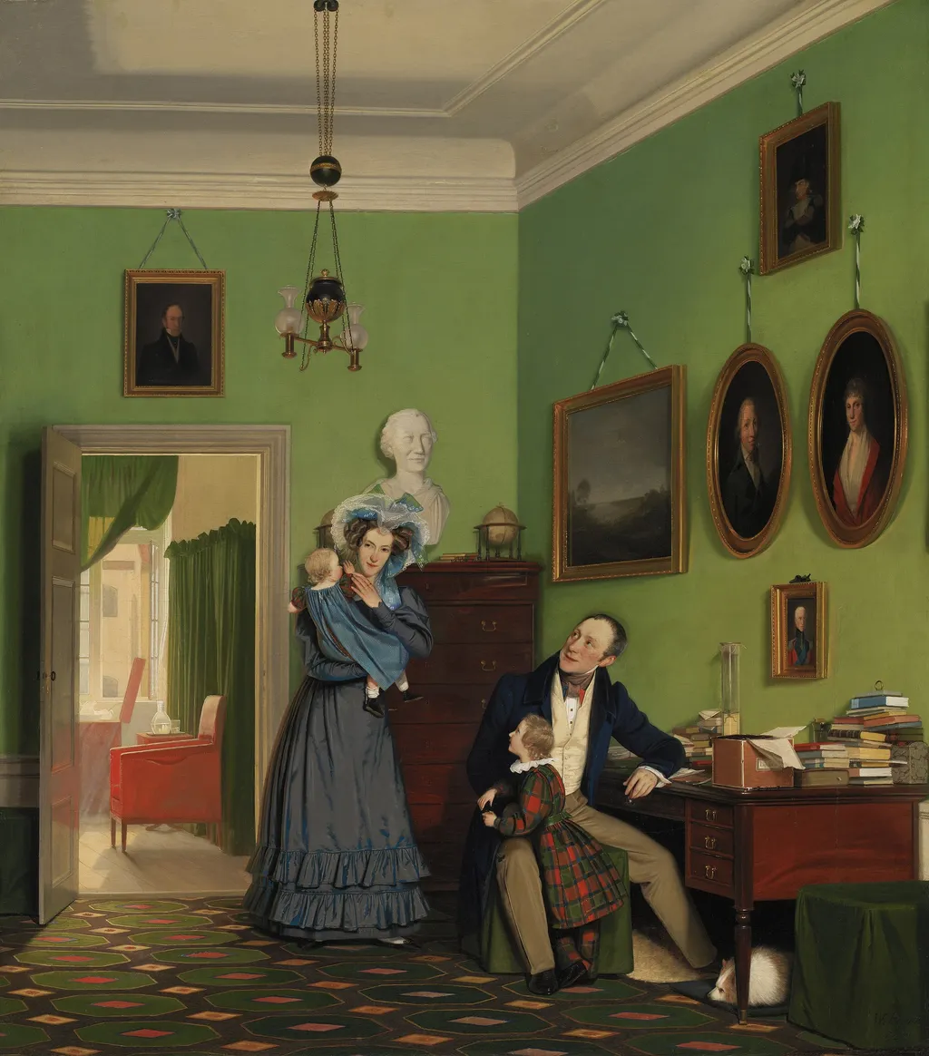 Familien Waagepetersen, by Wilhelm Bendz, oil, 1830