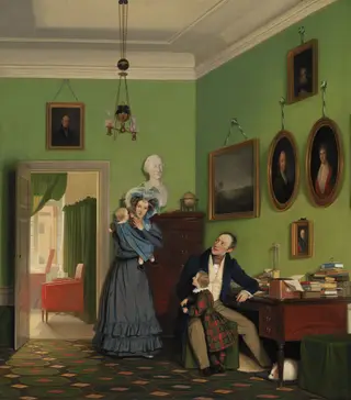 Familien Waagepetersen, by Wilhelm Bendz, oil, 1830