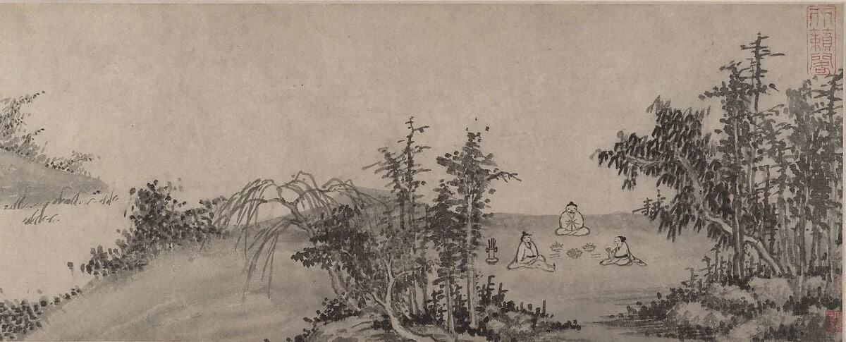 明 姚綬 文飲圖 卷|Drinking and Composing Poetry, detail