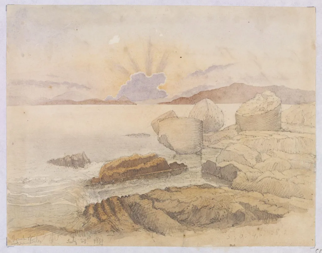 Tomb of Themistocles, by Godfrey Thomas Vigne, watercolor, 1839