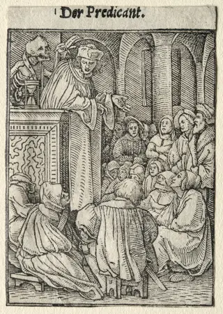 Dance of Death:  The Preacher, by Hans Holbein the Younger, 1526