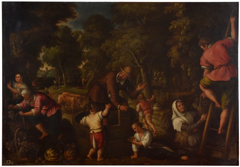 The Harvest or Autumn, by Paolo Fiammingo, oil, 1551