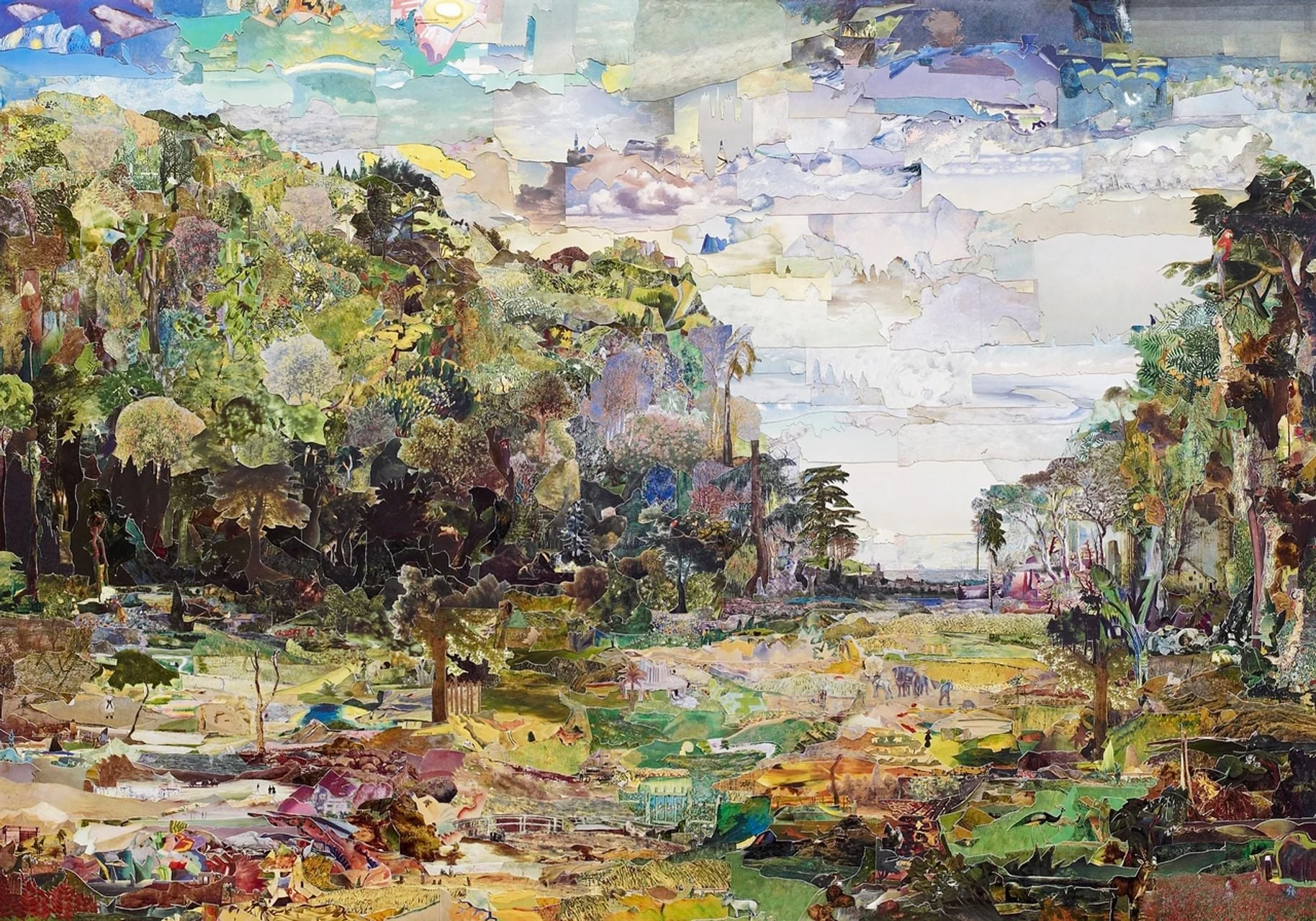Klein, Beat - Collage, Painting the View between two Forests, detail
