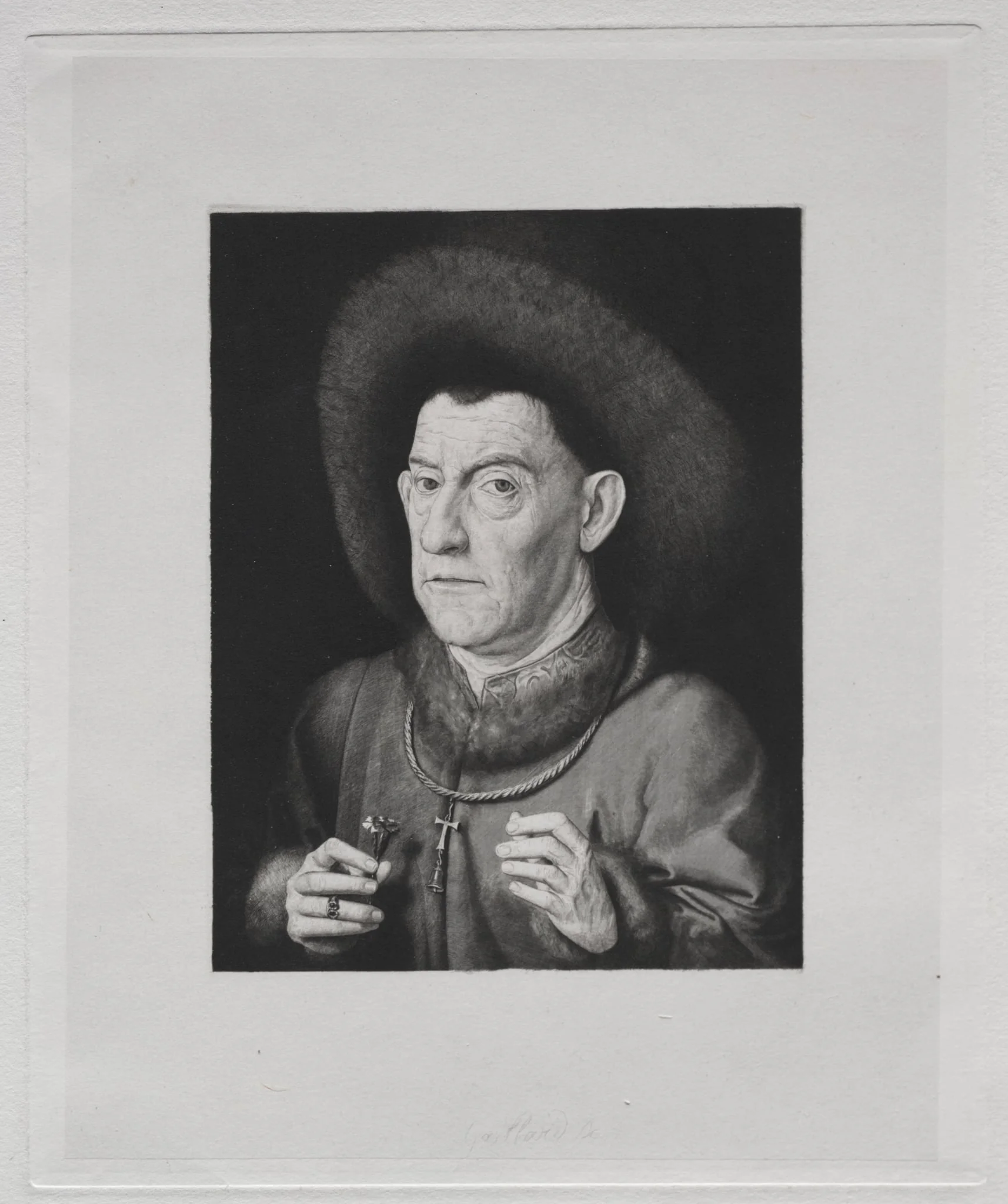 Man with a Pink, detail