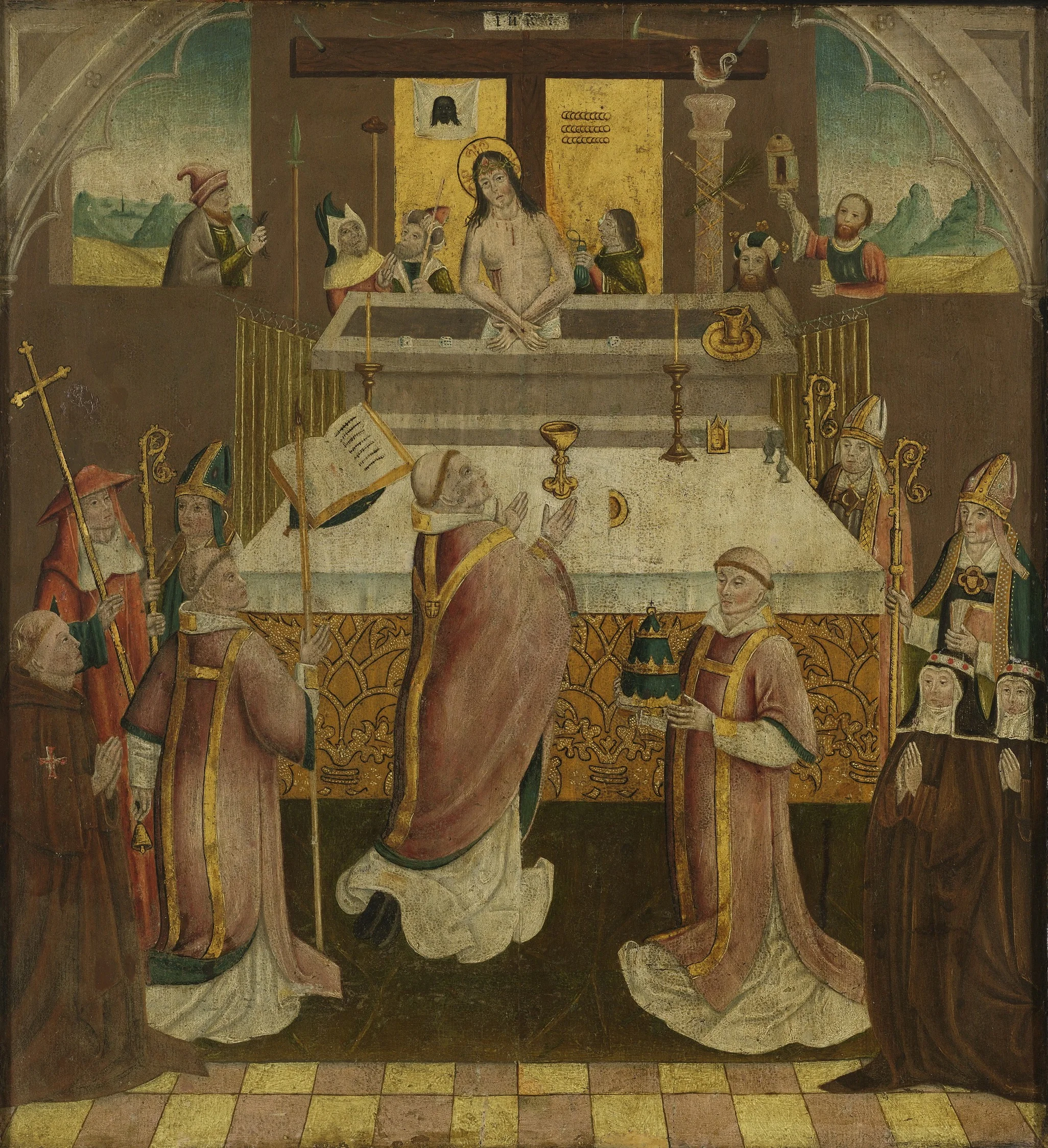 The mass of St. Gregory, detail