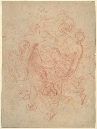 Apotheosis of Saint George, by Sebastiano Ricci, chalk, 1694