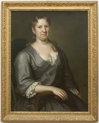 Mrs. John Pitts, by John Smibert, oil, 1735