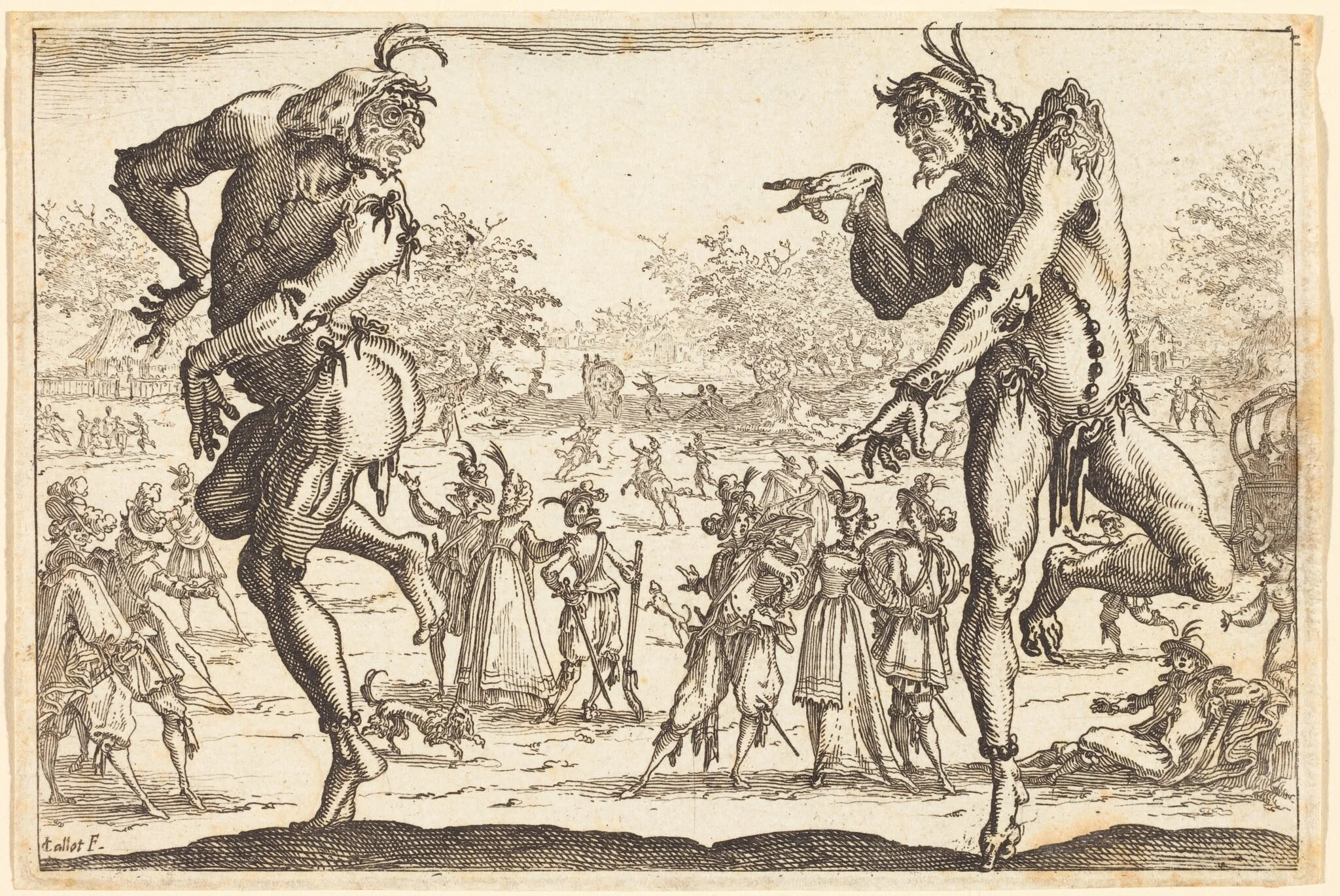 Two Zanni, detail