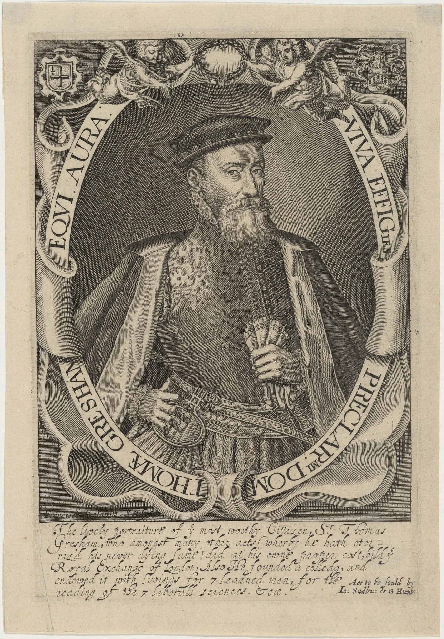 Thomae Gresham Equi. Aura (Sir Thomas Gresham), detail