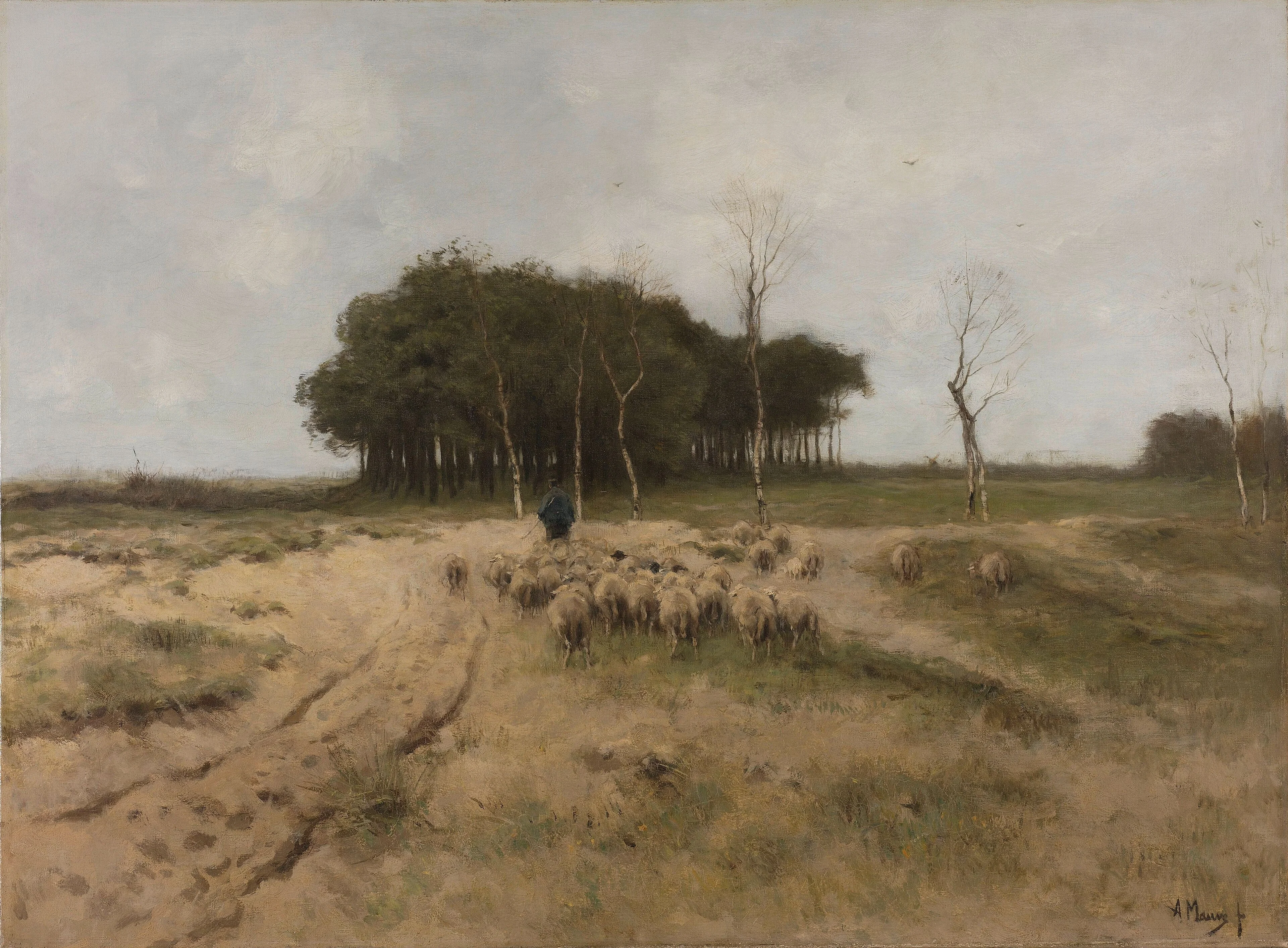 On the Heath near Laren, detail
