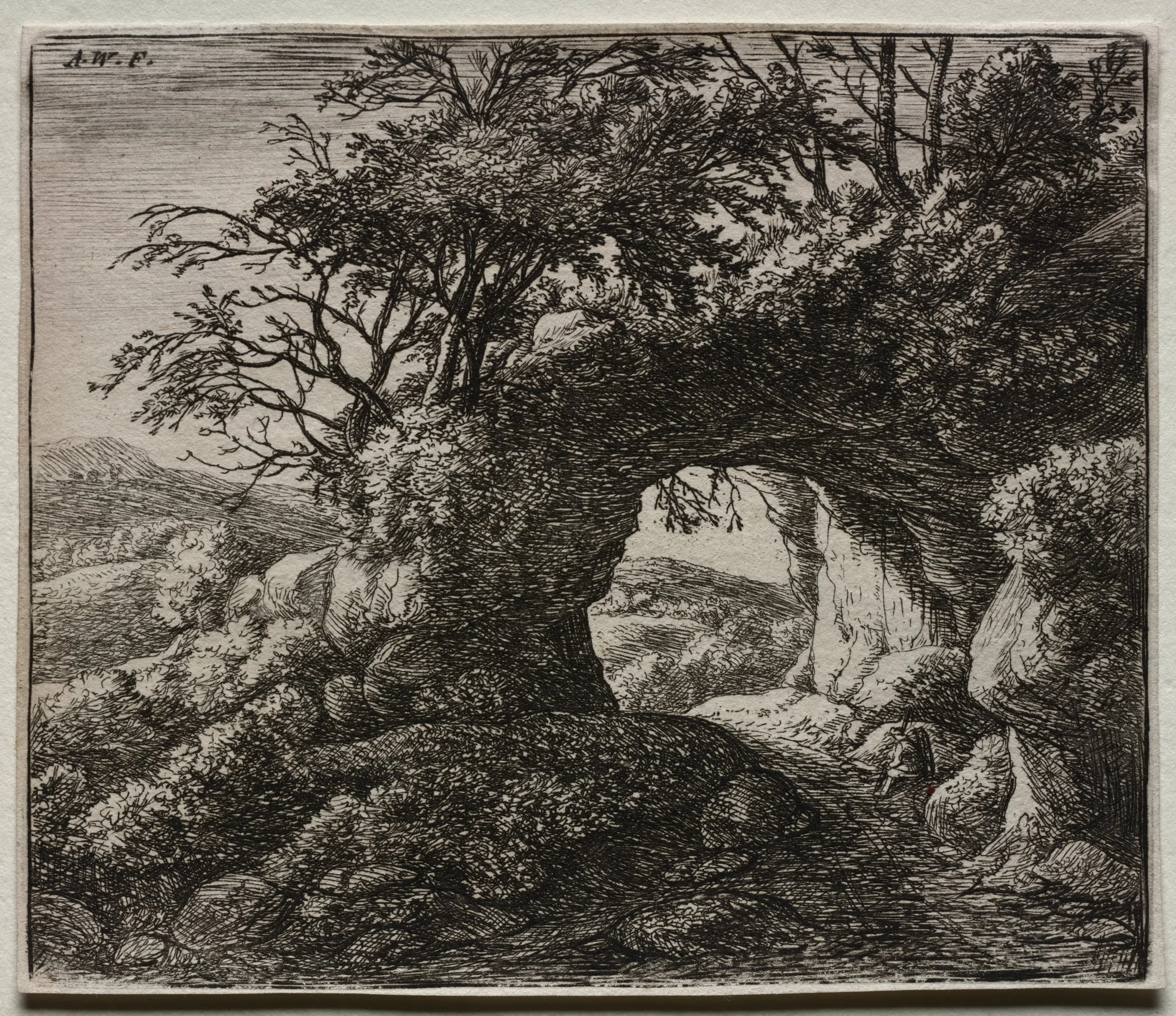 Four Landscapes: The Pierced Rock, detail