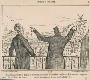 Magnifique projet ..., by Honoré Daumier, ink, 1856